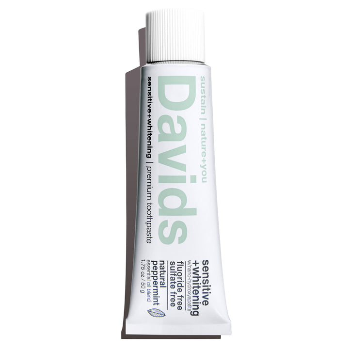 Davids Natural Toothpaste - Davids travel size premium toothpaste / sensitive+whitening