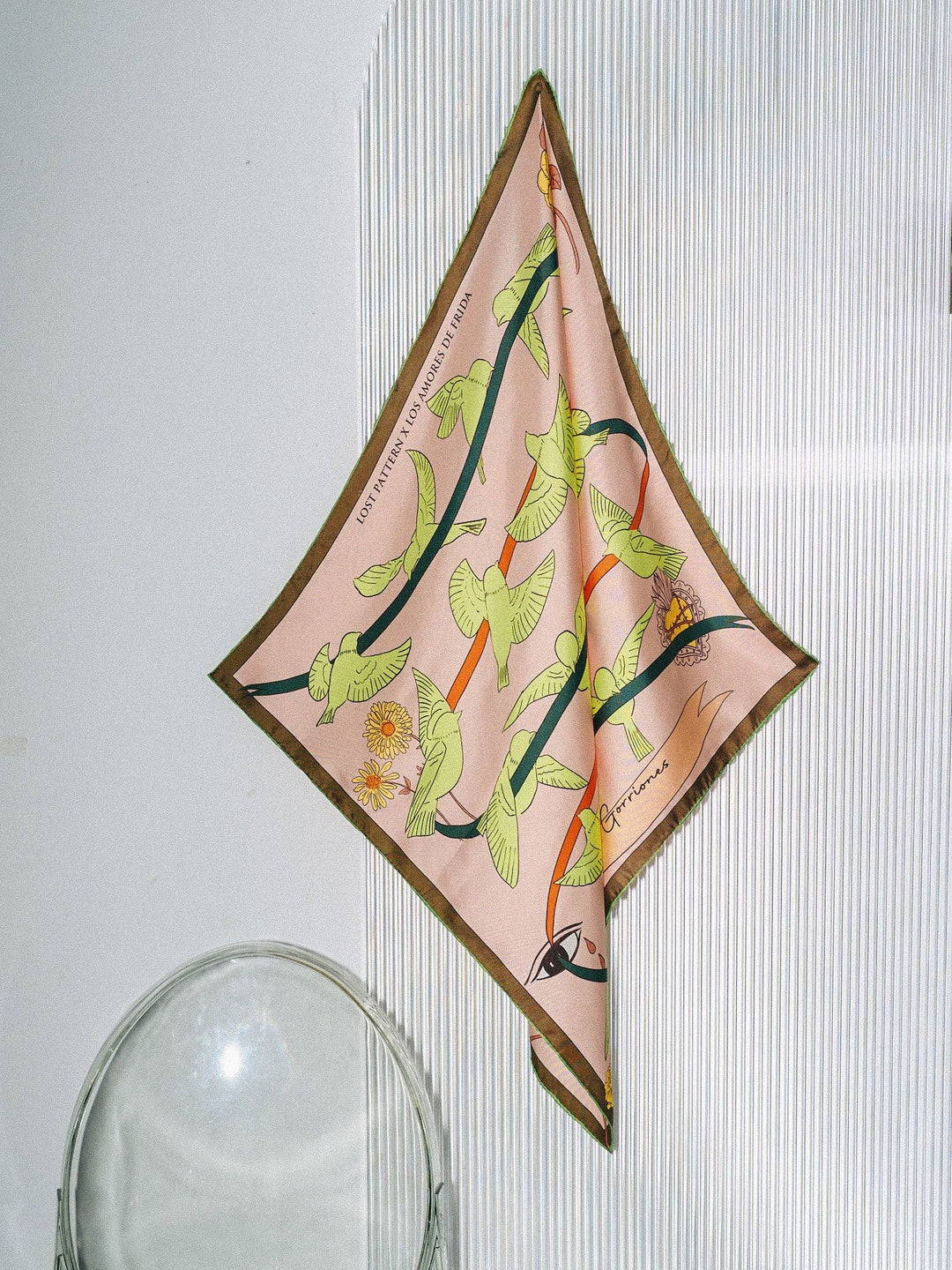 Lost Pattern NYC - FRIDA x LOST PATTERN "House of Frida" Silk Bandana Scarf - Neon Green