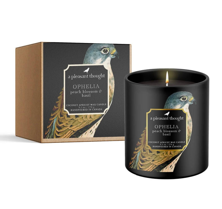 A Pleasant Thought - OPHELIA | PEACH BLOSSOM & BASIL | RAVEN CANDLE