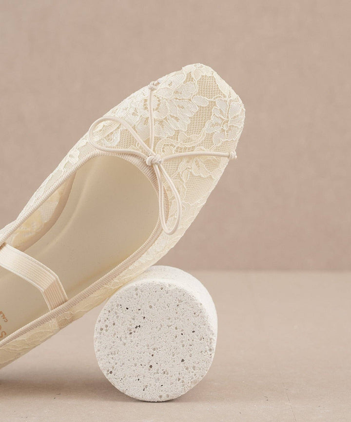 The Bisbee Beige | Lace Ballet Flats- ON SALE