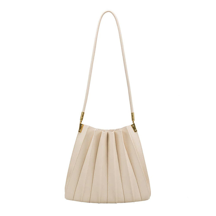 Melie Bianco - Carrie Ivory Pleated Vegan Shoulder