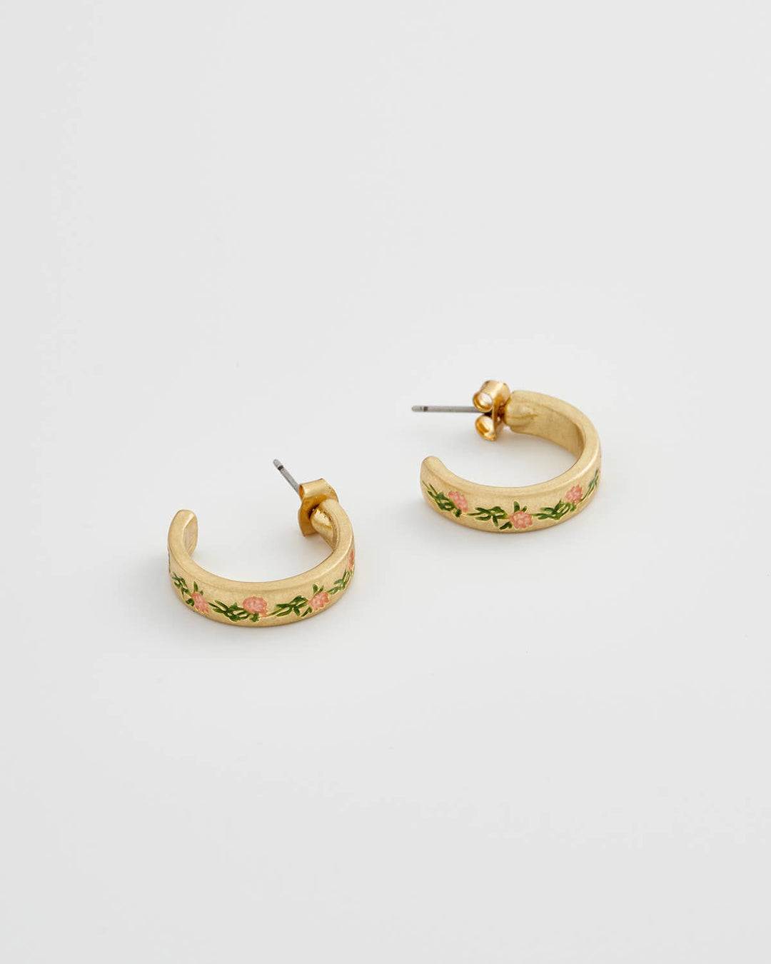 Fable England - FABLE Pink Oxalis Hoop Earrings